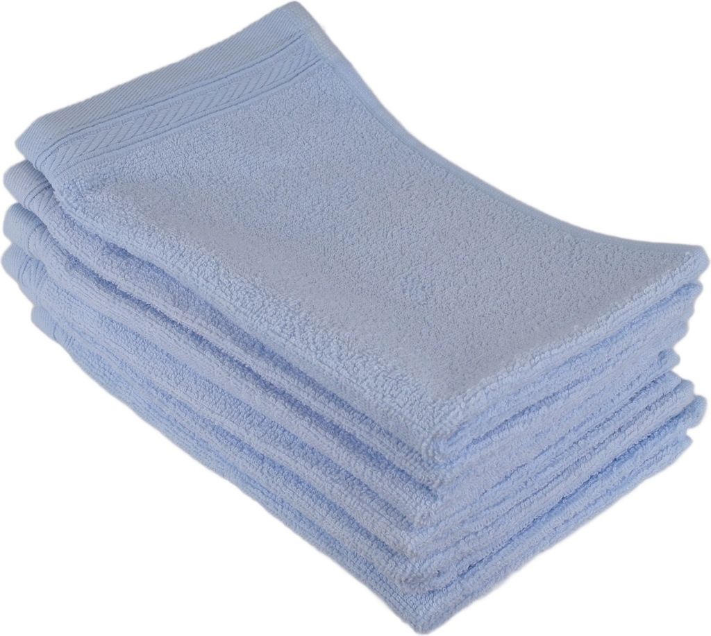 Set UNI Frottierhandtücher hellblau 30x50 cm - 6 Stück