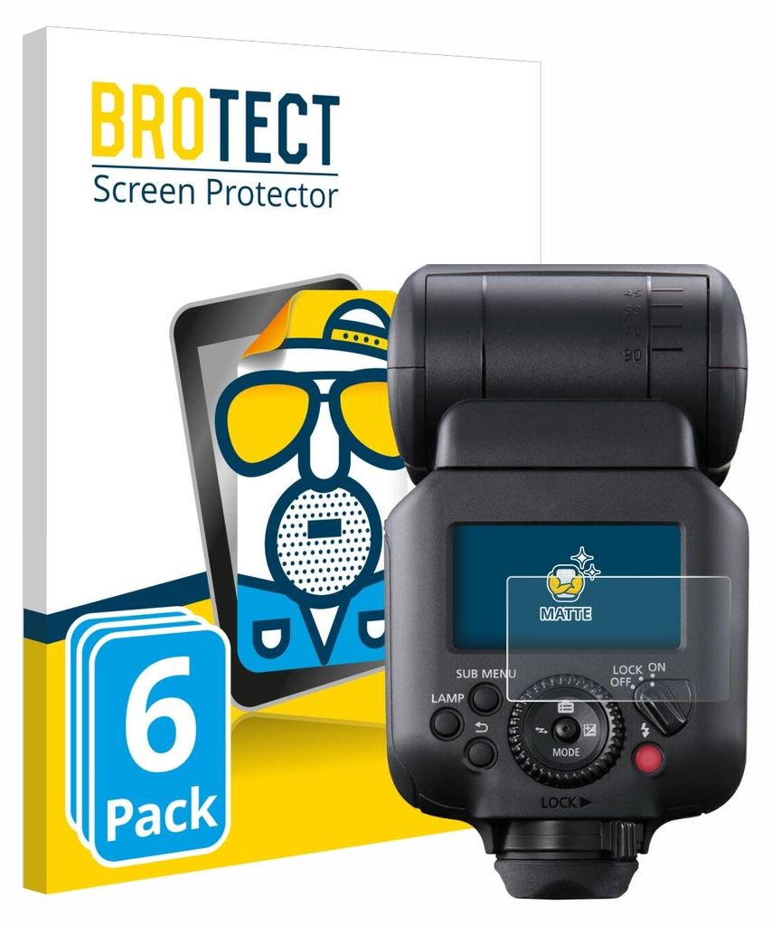 6x BROTECT Schutzfolie für Canon Speedlite EL-5 Displayschutz Displayschutzfolie Folie Matt Entspiegelungsfolie