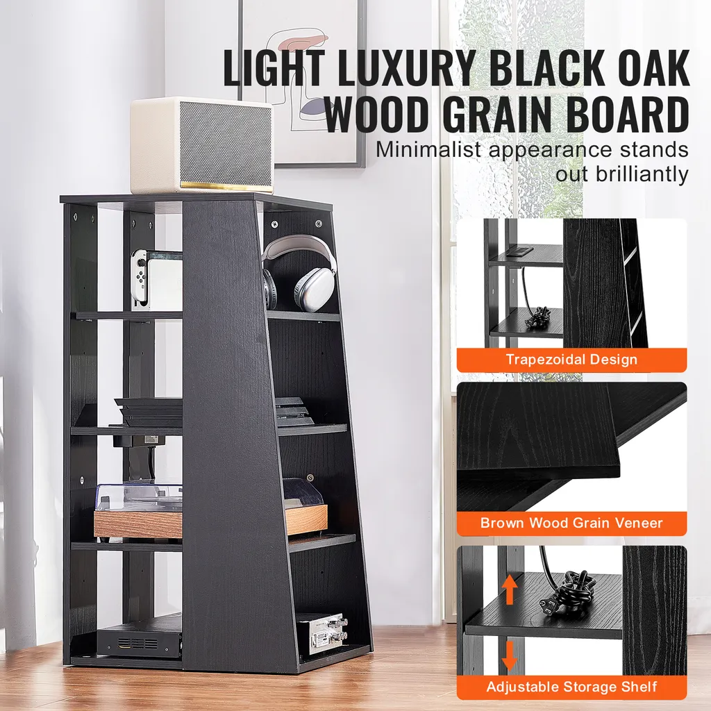 Meuble Rack pour Composants Stéréo et Rangement Multimédia Modulable