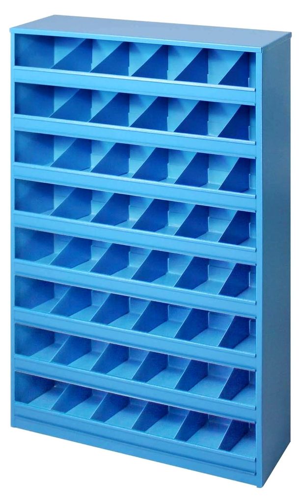 Schraubenregal Schüttenregal Lichtblau RAL 5012 Regal 85x50x12,5cm Lagersystem Kleinteilemagazin