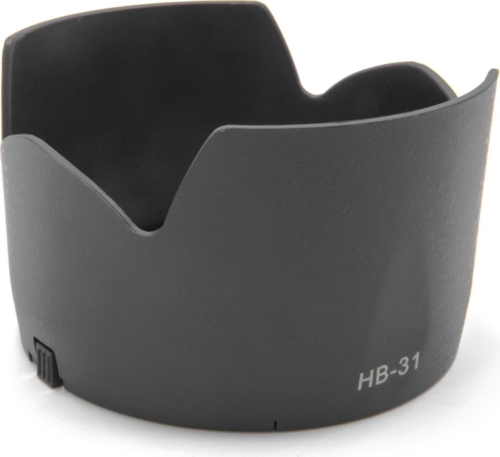 vhbw Gegenlichtblende kompatibel mit Nikon Nikkor AF-S DX Zoom 17-55mm f2.8G IF-ED 77mm Objektiv, Schwarz, Kunststoff, tulpenförmig, 10,9 cm