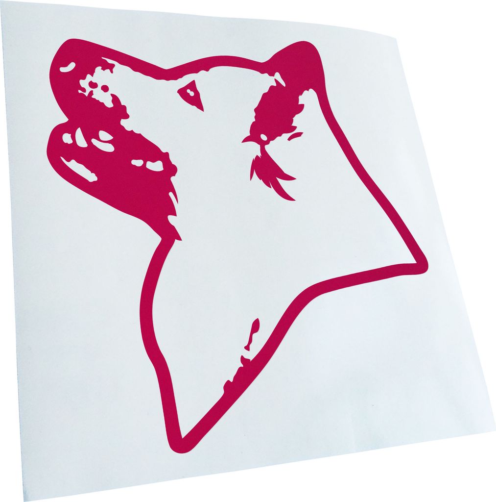 Kiwistar - Autoaufkleber - Icelandic Sheepdog Hund - Pink - 40x36cm - Aufkleber für Auto, Laptop, Fahrrad, LKW, Motorrad Mehrfarbig JDM Decal Racing