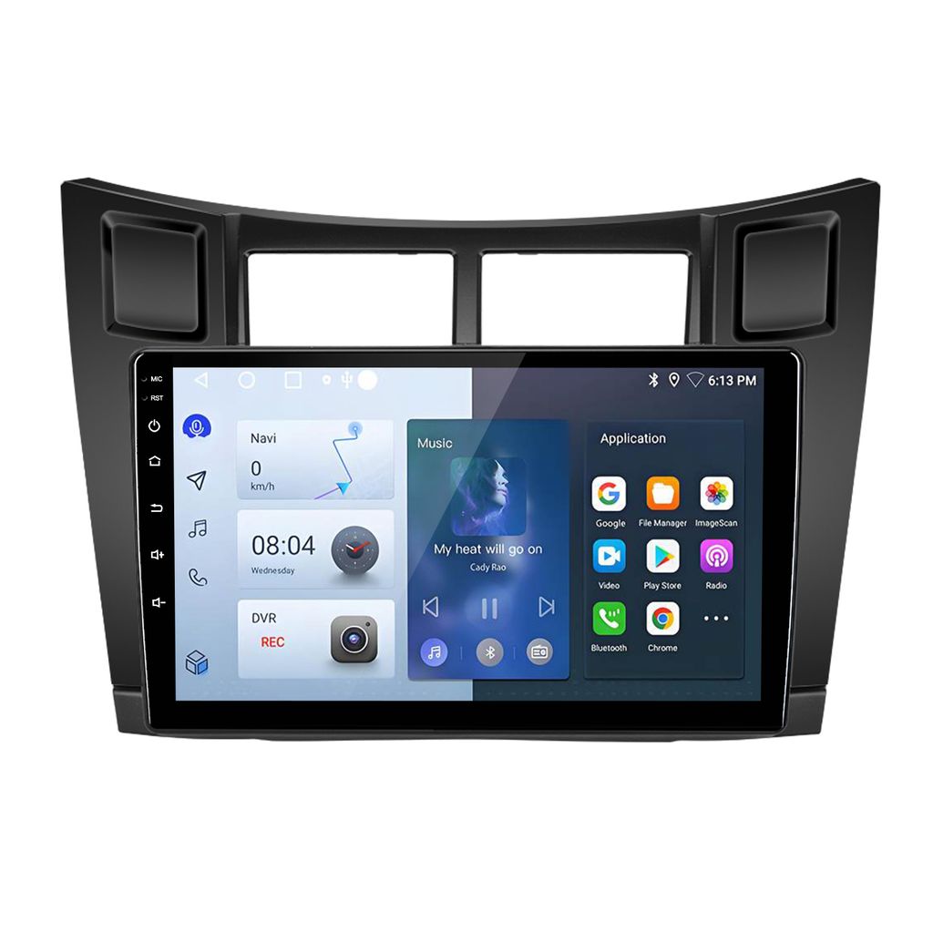 6+128G Carplay pro Toyota Yaris XP90 2005-2012 Autorádio GPS Navi WIFI DAB Android auto DAB+ 8Kern SWC RDS 4GSIM