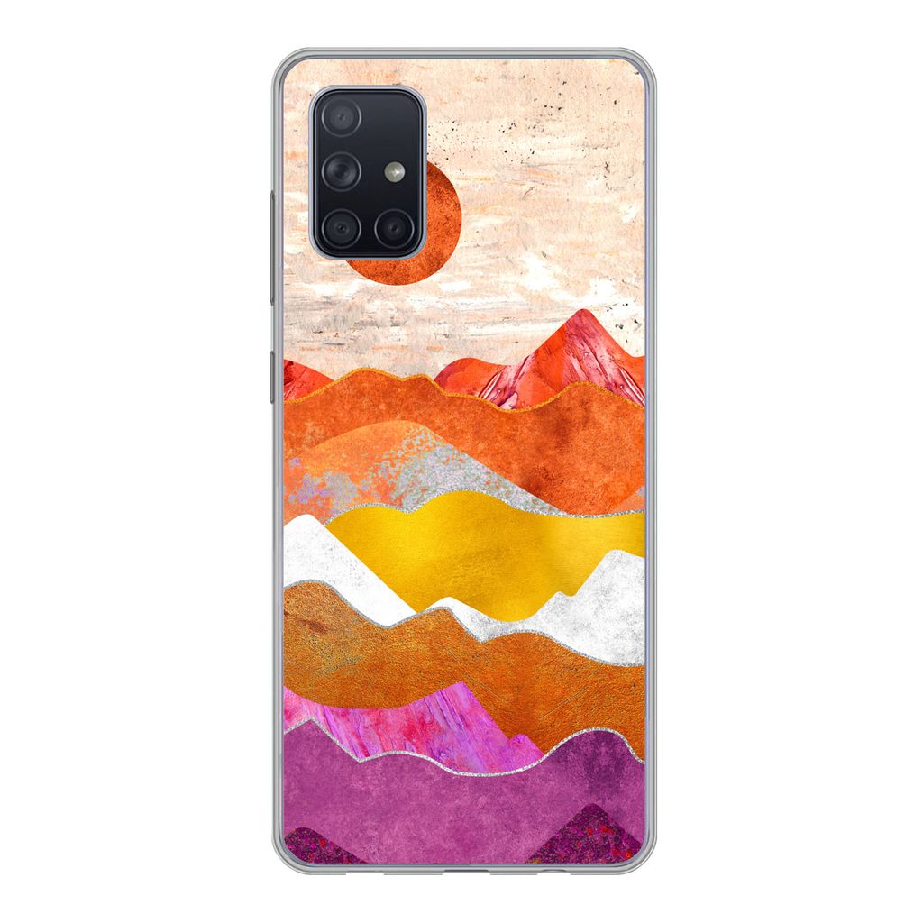 MuchoWow Handyhülle Schutzhülle Hülle für Samsung Galaxy A51 Lesbisch - Stolz - Marmor Silikon Softcase Handy Hülle - Schutzabdeckung