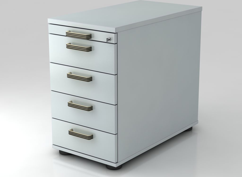 Standcontainer SC50 SG, 80er Tiefe 42,8 x 72 - 76 x 80 cm, 1/3/3/3/3 HE