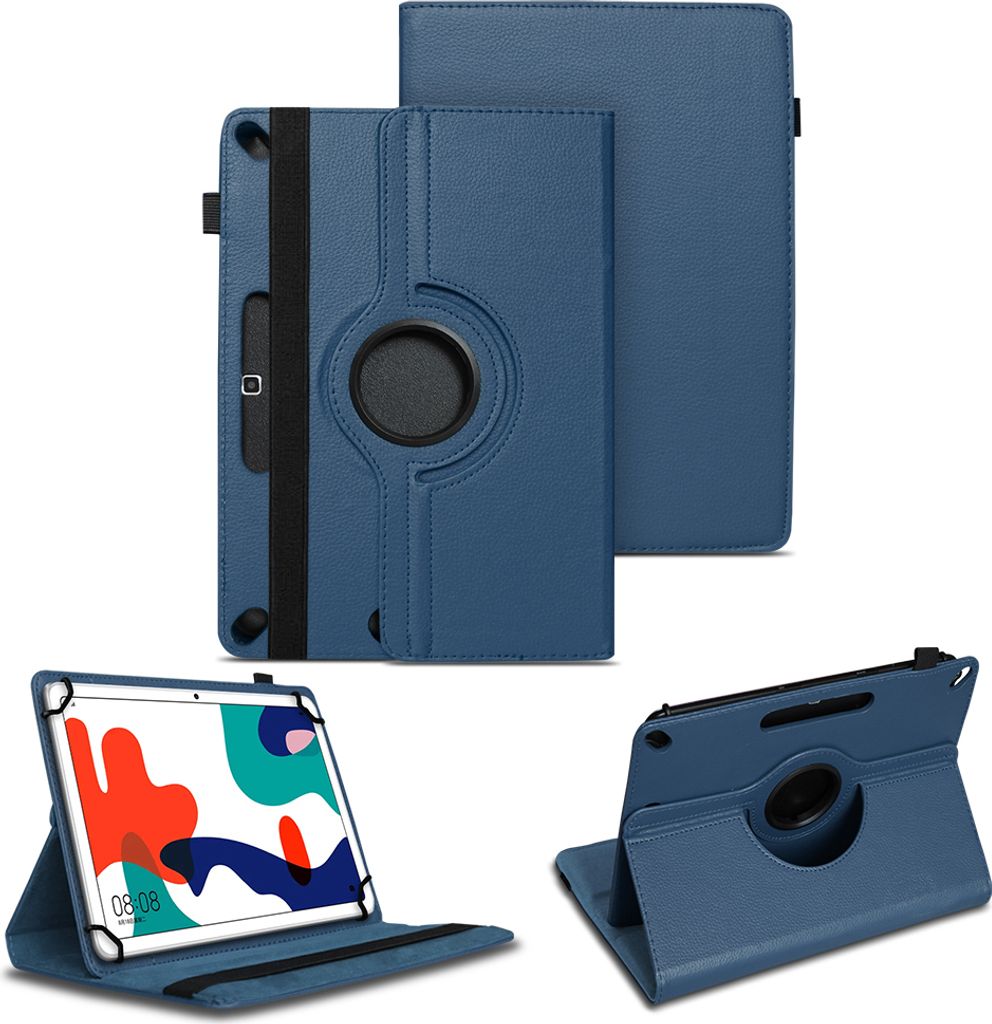 Tablet Schutzhülle Huawei MatePad T10 9,7 Tasche Hülle Schutz Case 360 Drehbar, Farben:Blau