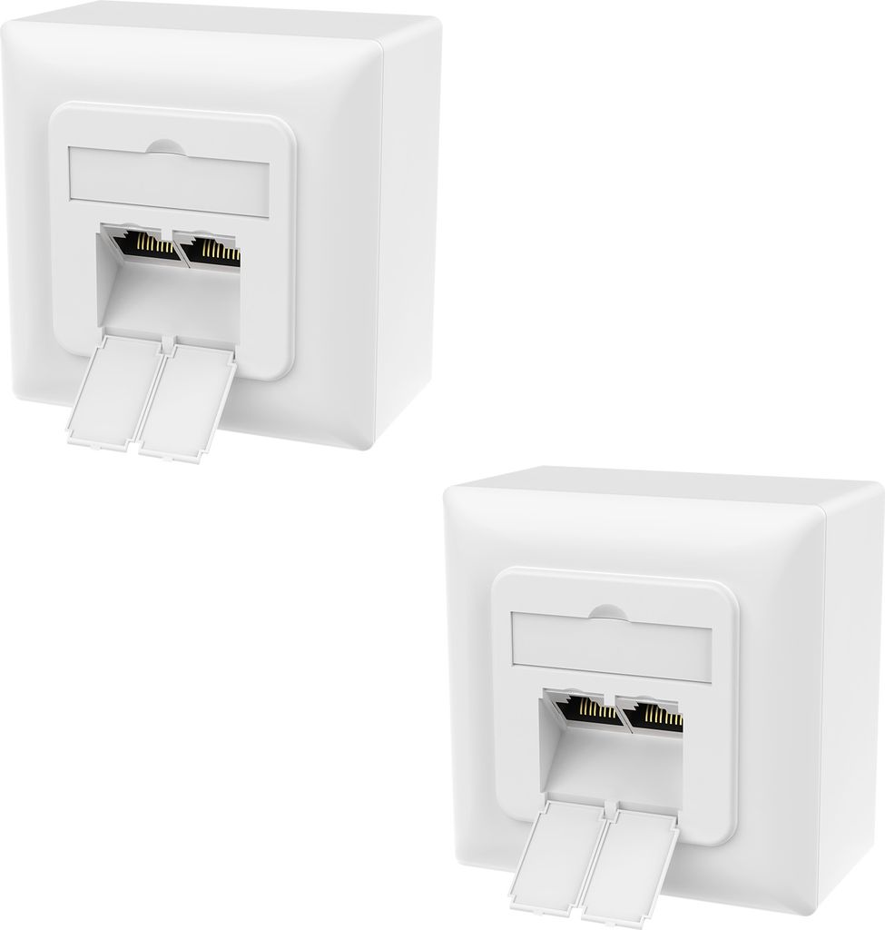 Cat6a Netzwerkdose Werkzeug Set Netzwerk Dose Kabel Aufputz Unterputz Cat 6 LSA 2x Keine Wahl