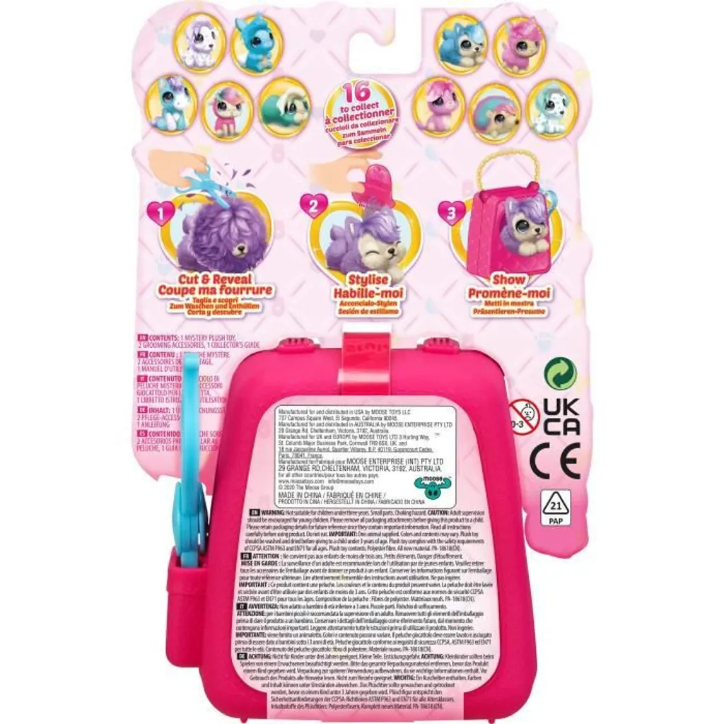 Moose Scruff-a-Luvs peluche Surprise multicolore - Set de jeu original - 8