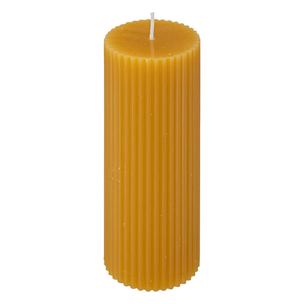 Bougie striée DEMI Ø 5 cm - Texture graphique et design moderne