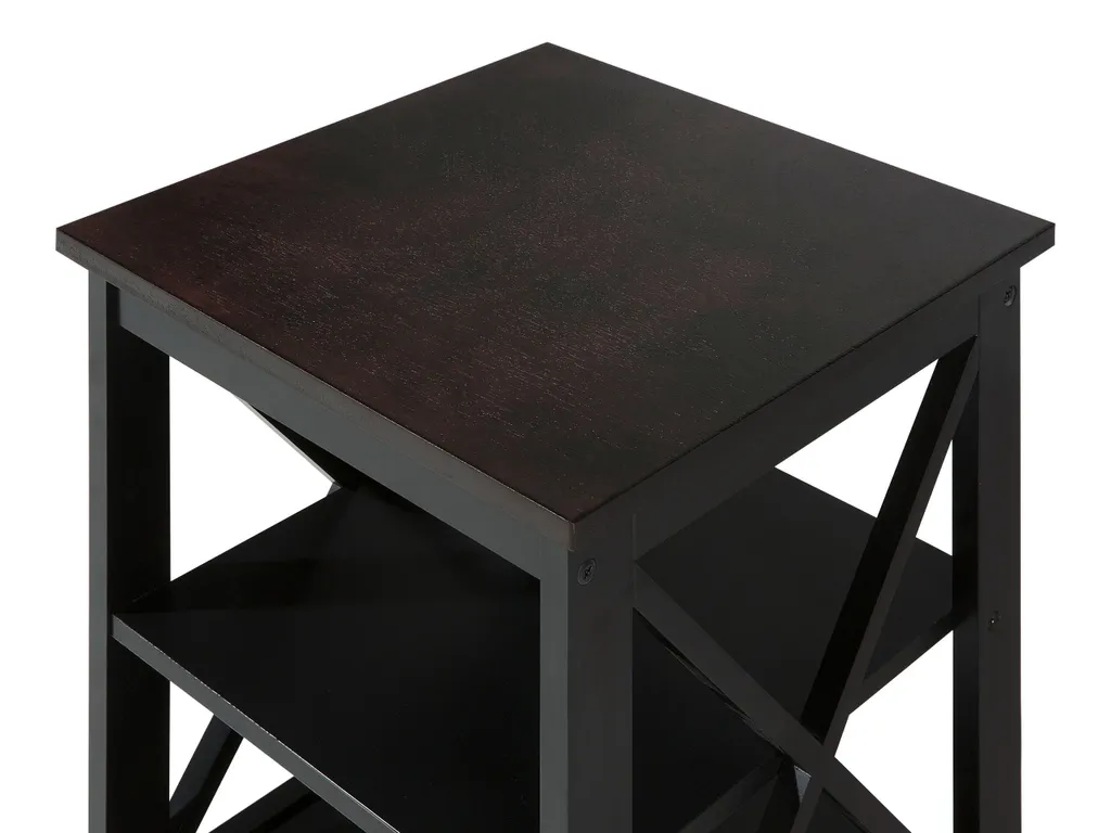 Table d'appoint stable noire 40 cm pour petits espaces et salon moderne - 7