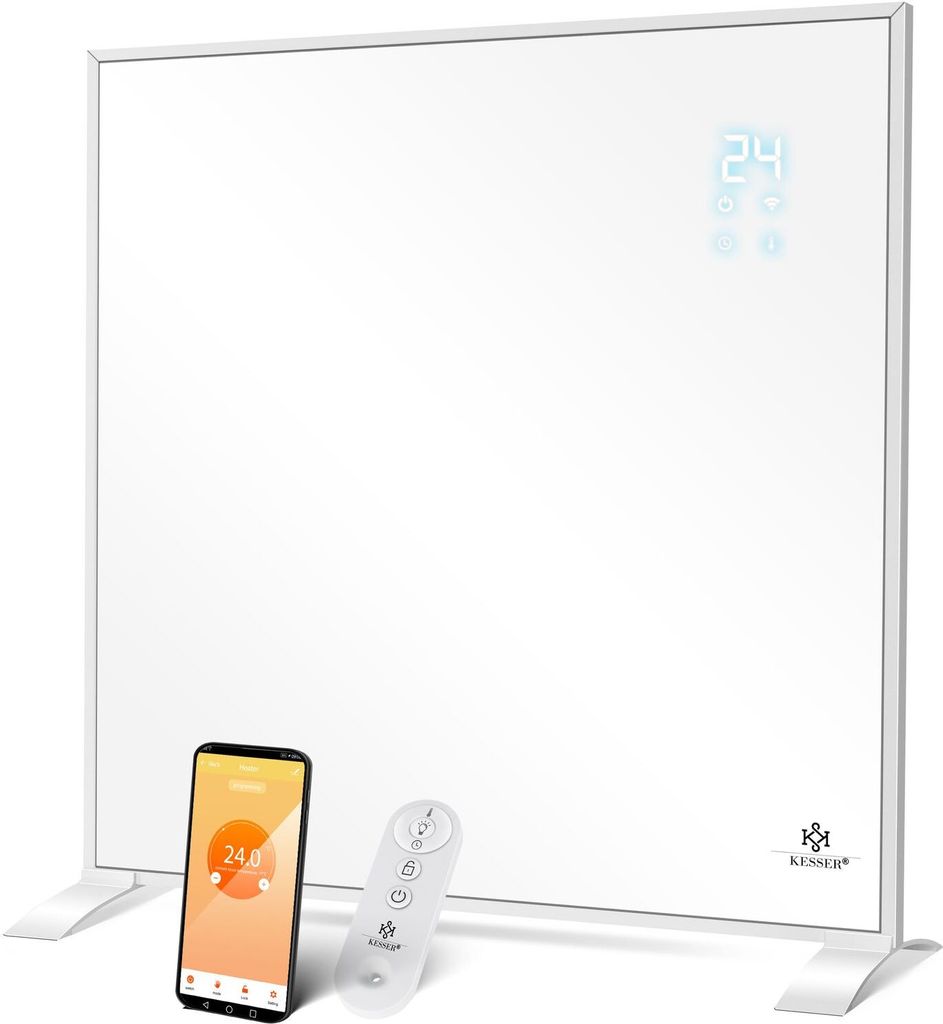 KESSER Infrarotheizung Energiesparend Infrarot Standgerät & Wandmontage Elektroheizung mit Fernbedienung Thermostat & App-Steuerung Elektrisch H...