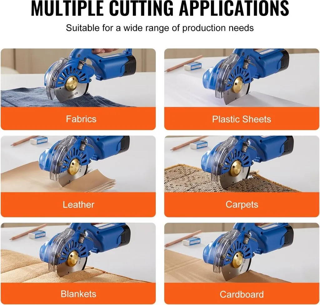 Cutter textile électrique pour couture et patchwork sans fil 5 vitesses