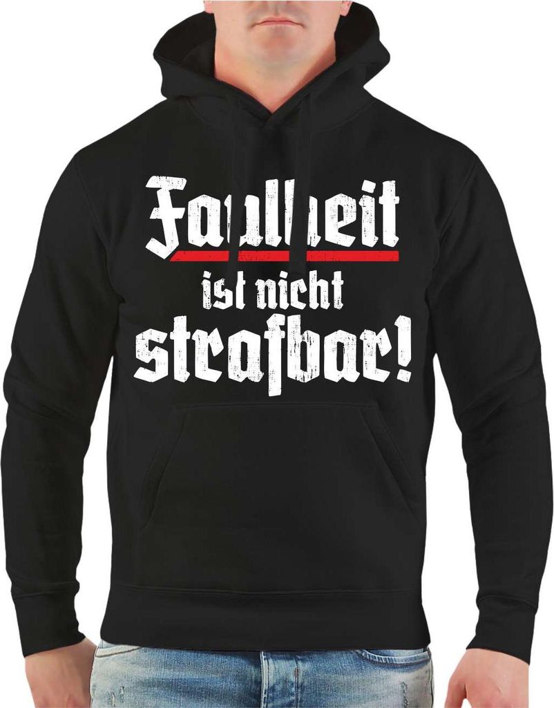 Herren Kapuzenpullover Faulheit ist nicht strafbar