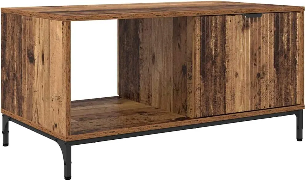 Tavolino Soggiorno SYFAX™ 90x49cm Legno Vecchio | Ottimo Rapporto Qualità/Prezzo