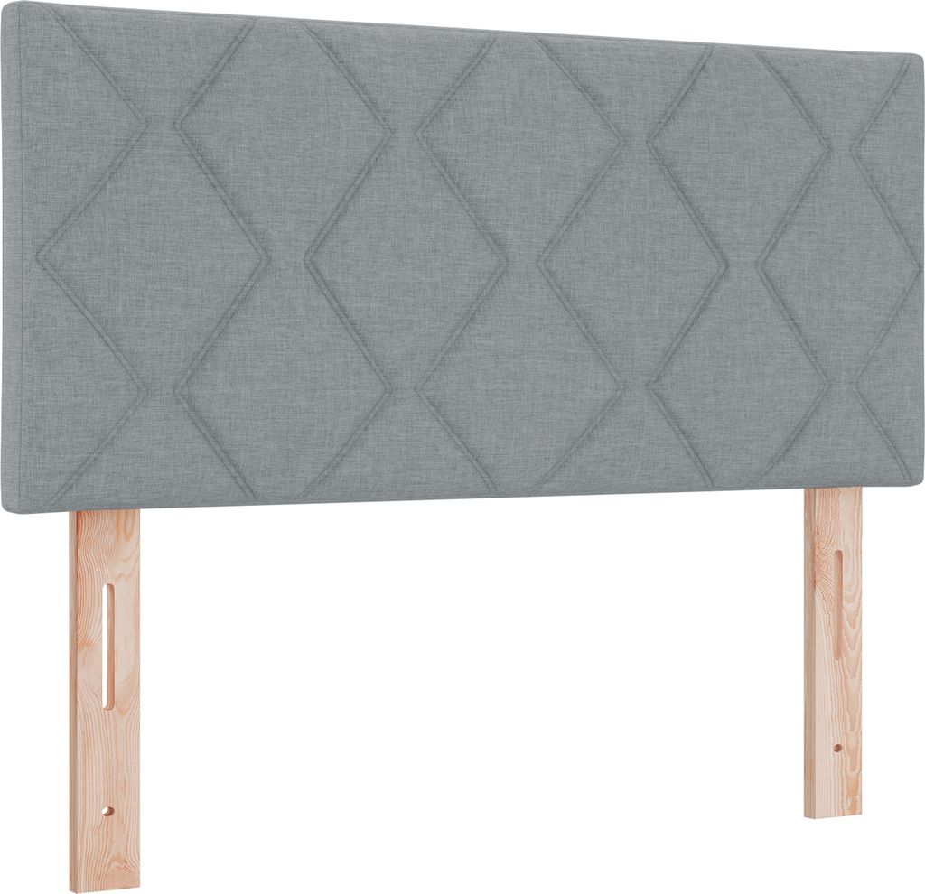 Best Möbel Kopfteil mit Rautenmuster Hellgrau 90 cm Stoff - Kopfteile CL34242