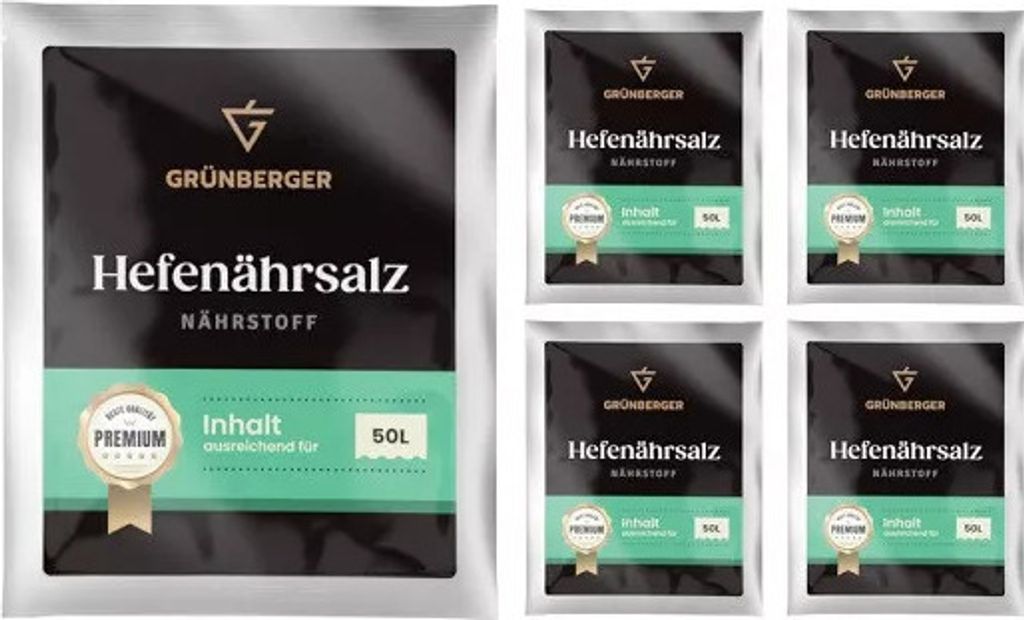 Grünberger YEAST NUTRIENT SALT for wine production Nutrient Wine PREMIUM - 5 Stück