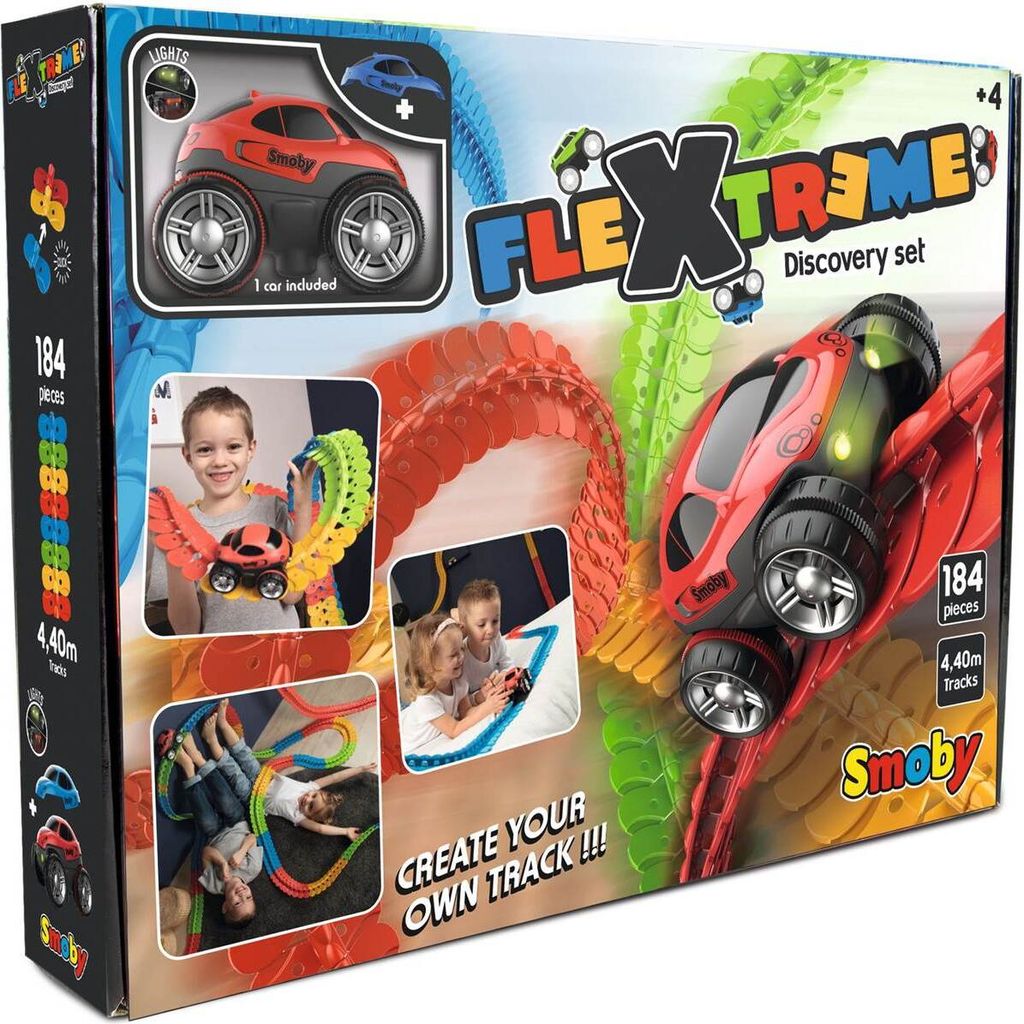 Smoby FleXtreme Starter-Set Autorennbahn - 184 bunte Produktbild 37