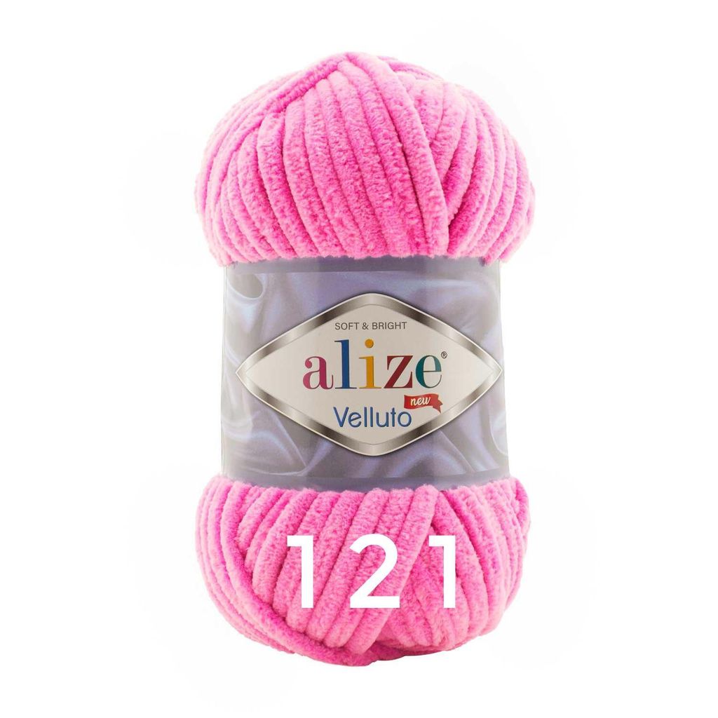 Alize Velluto, 100g/68m 121 Baumwolle candy Produktbild 