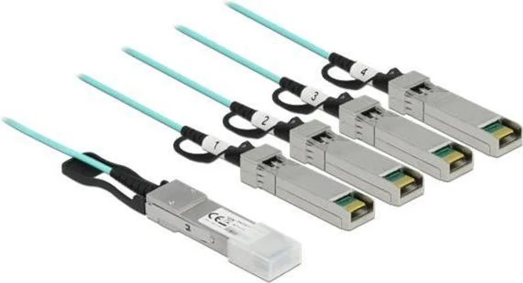 Câble Réseau 40G QSFP+ vers SFP+ 3m Delock pour Liaison Serveur et Switch