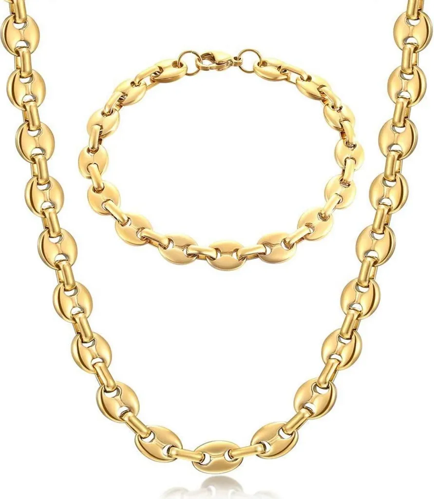 Collana Uomo Acciaio Inox AFSTALR 11mm Chicco di Caffè Classica