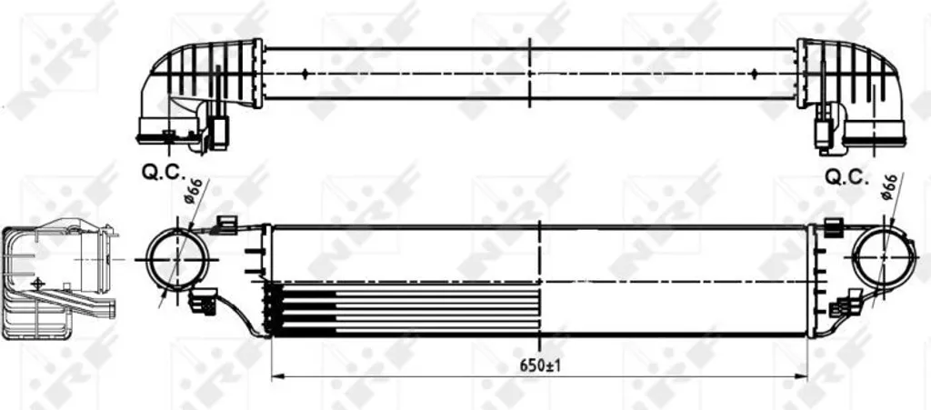 Intercooler NRF haute efficacité pour Mercedes 2035000500 et Classe C S203