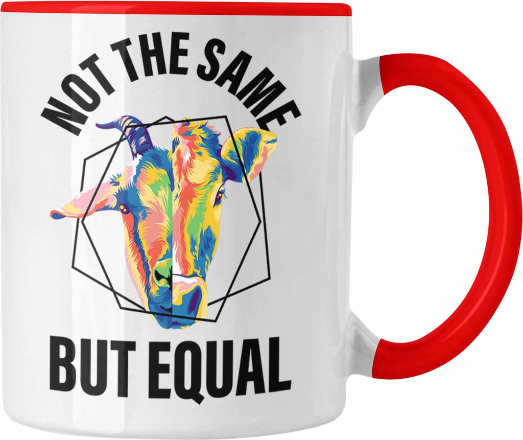 Trendation - Veganer Geschenk Lustige Tasse Vegetarier Geschenkidee Tasse Lustig für Geschenkset oder Geschenkbox Vagenerin (Rot)