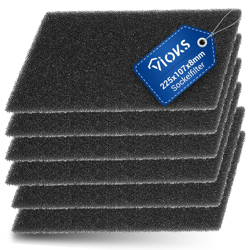 Sockelfilter 6x passend wie Whirlpool 481010354757 Schaumfilter für Trockner