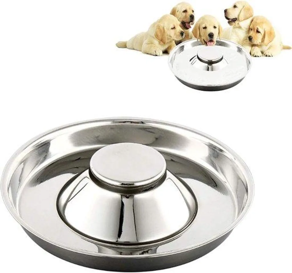 Station repas inox pour chien et chat - Gamelle eau et nourriture 2 en 1