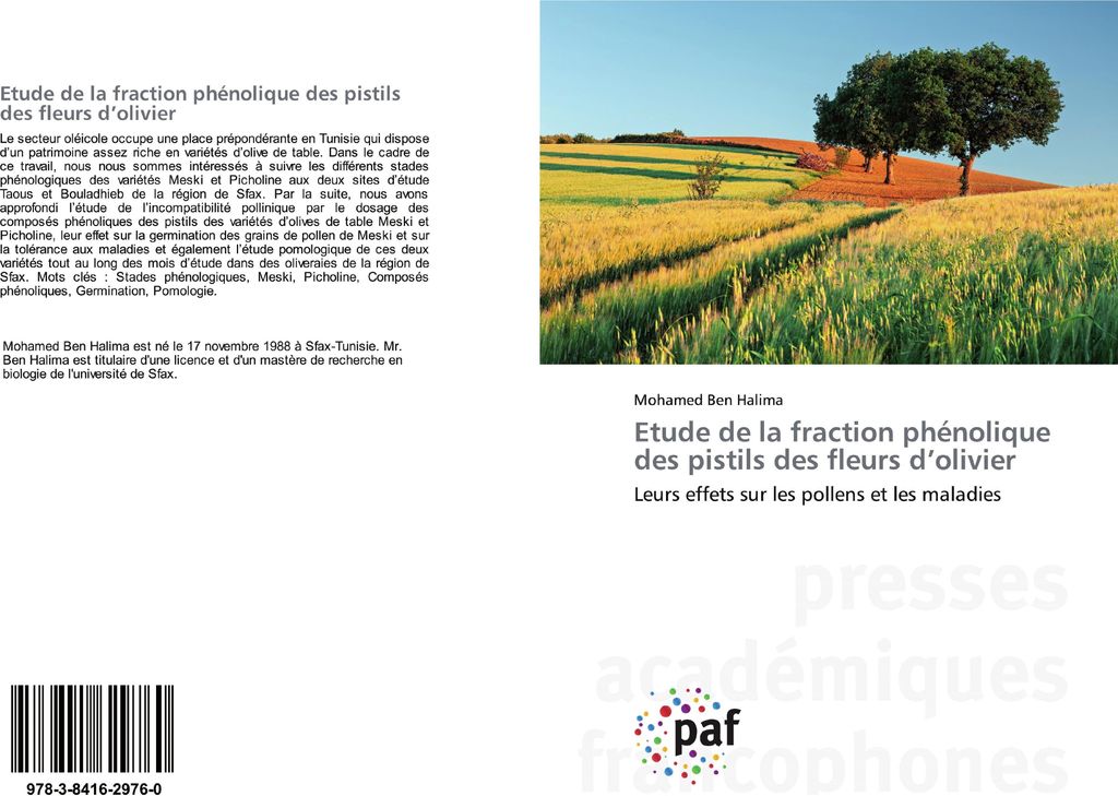 Etude de la fraction phénolique des pistils des fleurs d'olivier