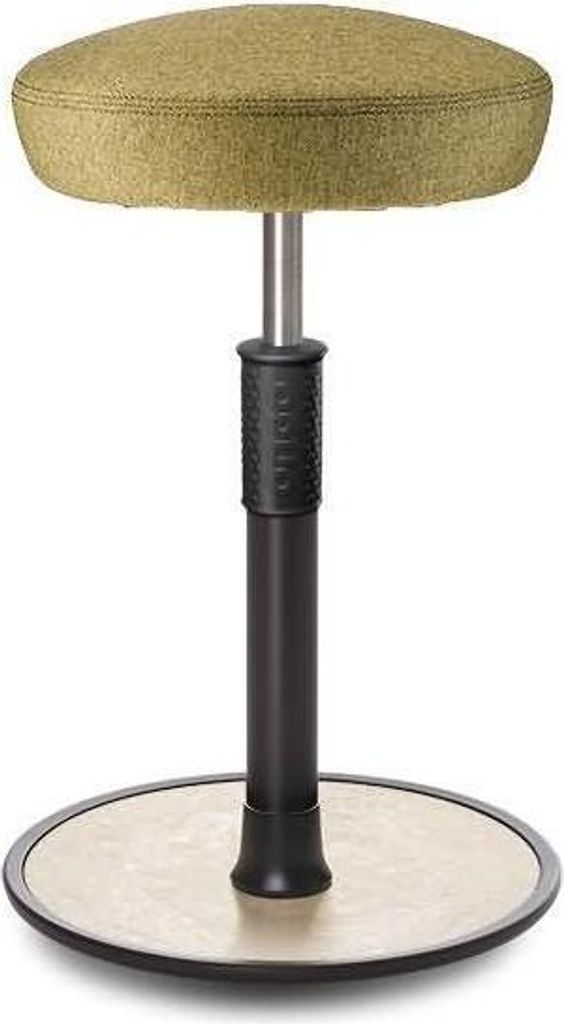 Sitz- Stehhocker Free Tall Hutsitz Camira Rivet Senfgelb schwarz /cremeweiß.
