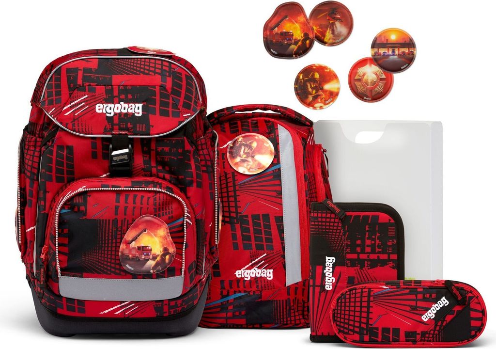 Ergobag Pack 6-teiliges Schulrucksack-Set 40 cm (2023) - Alarmbärreitschaft
