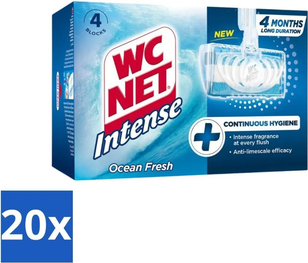 Nettoyant Cuvette Bloc WC Ocean Fresh - Lot de 20 Blocs Actifs Hygiène