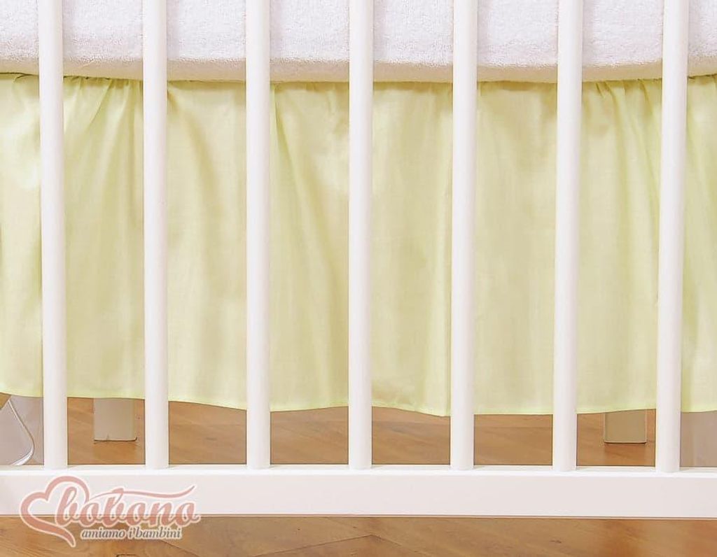 Dustsleeve Bettgestell – Bedomrander – stilvolles Finish für Babybett 60 x 120 cm grün