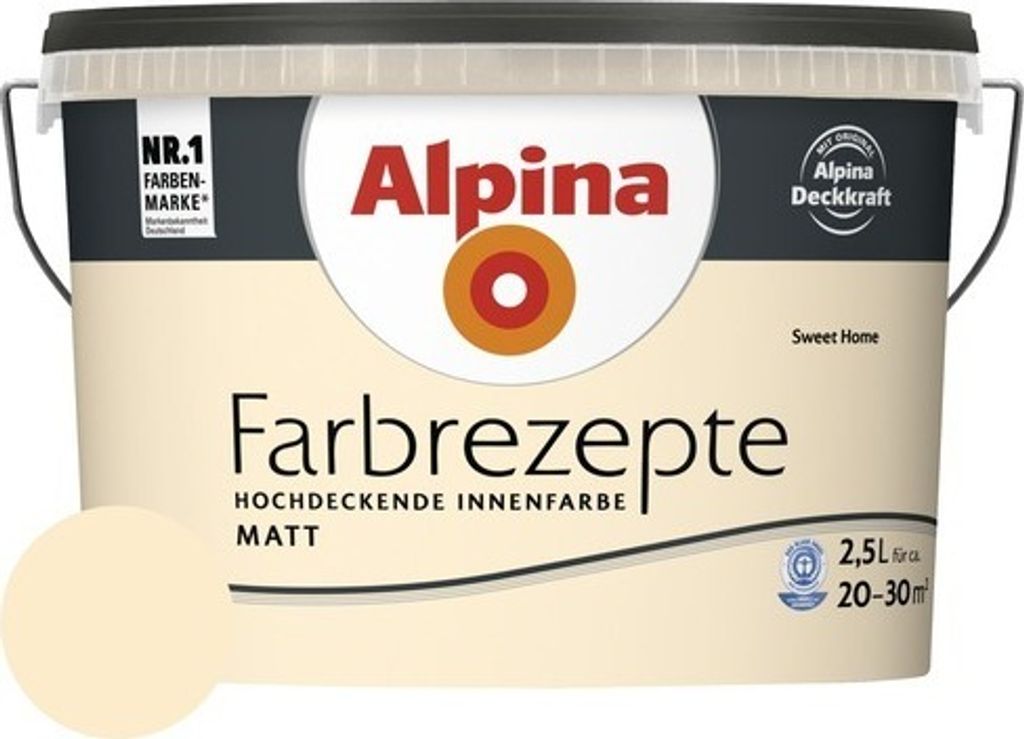 Alpina Wandfarbe Farbrezepte Sweet Home 2,5 l Produktbild 