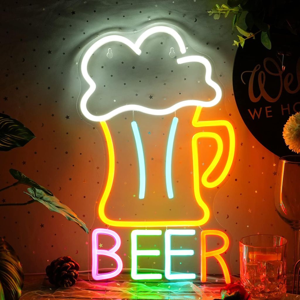 Led Schrift Beer Bar Schild Neon Schild Led Neon Sign Leuchtreklame Gaming Room Deko Für Weihnachten Geburtstag Hochzeit Party Wand Dekorationen
