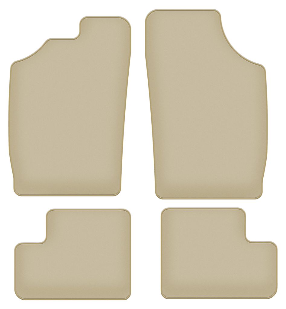Velours-Fußmatten PREMIUM beige passend für Daihatsu Cuore V (1997-2003, Schrägheck) – mit Befestigungen – passgenau