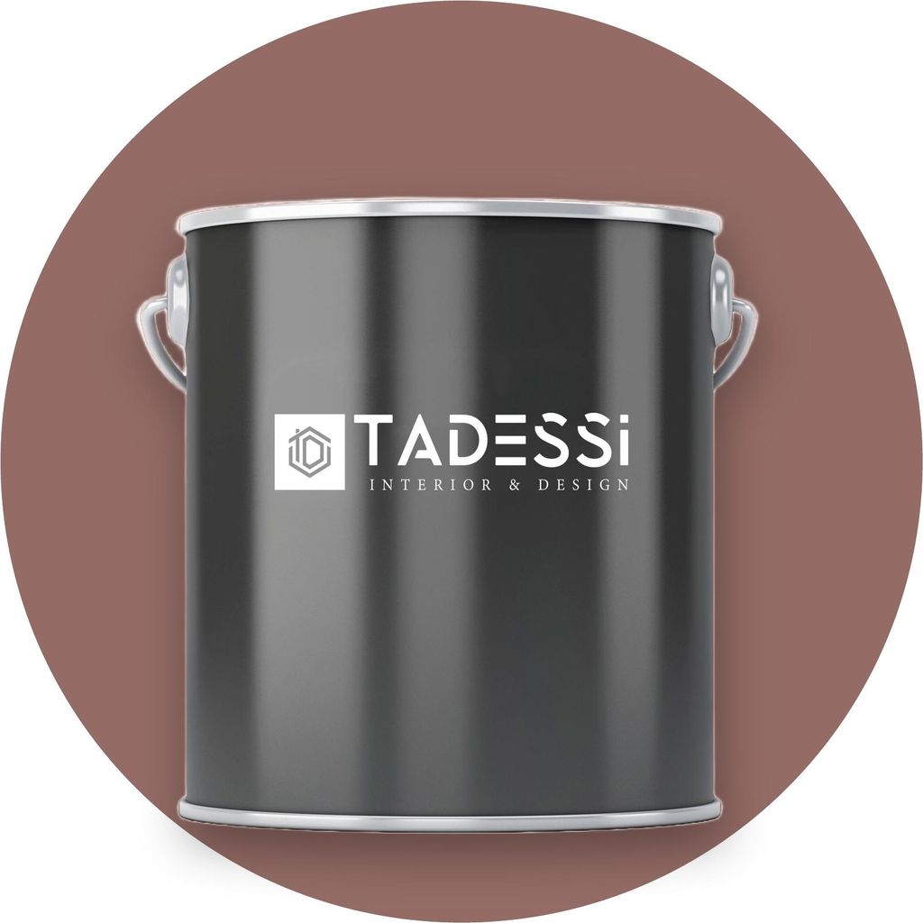 TADESSI Wandfarbe Braun - Zimt - abwaschbare Innenfarbe matt - Dispersionsfarbe - Geruchsarm und Lösemittelfrei - 1 Liter Gebinde