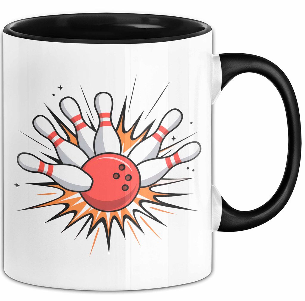 Bowling Fan Tasse Geschenkidee für Kegelzerstörer (Schwarz)