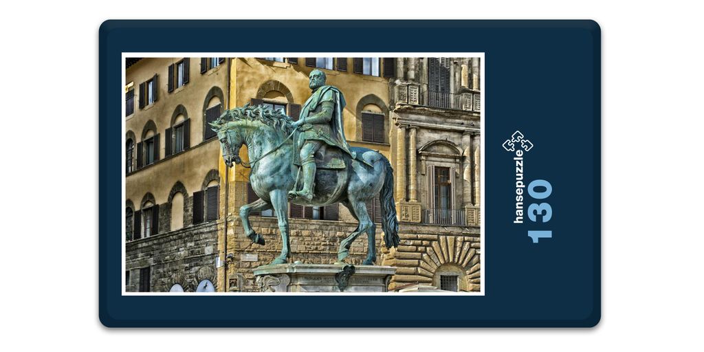 hansepuzzle 17368 - Statue Puzzle, 130 Teile, Gebäude, 28,7 x 20,0cm mit hochwertiger Aufbewahrung, Kartonbox und wiederverschließbarem Beutel