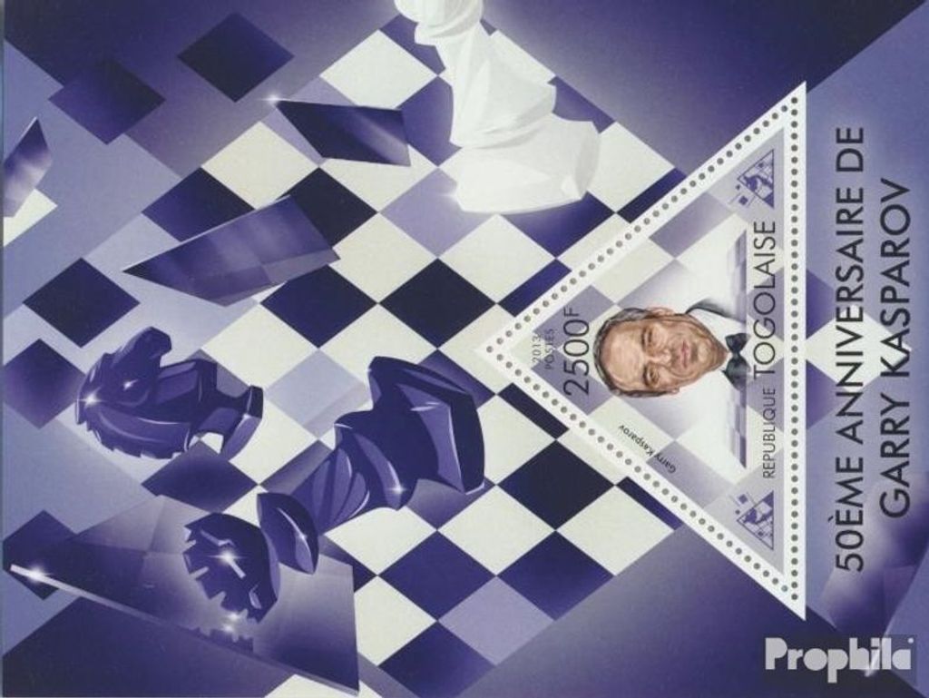Briefmarken Togo 2013 Mi Block 839 (kompl. Ausgabe) postfrisch Gary Kasparov