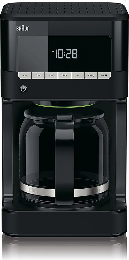Braun KF 7020 Cafetière Filtre Noir - Machine à Café Moulu 1000W OptiBrew