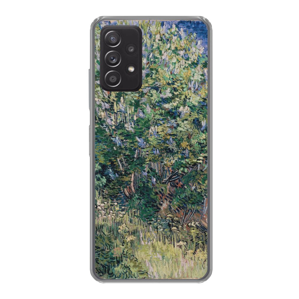 MuchoWow Handyhülle Schutzhülle Hülle für Samsung Galaxy A53 5G Fliederbusch - Vincent van Gogh Silikon Softcase Handy Hülle - Schutzabdeckung