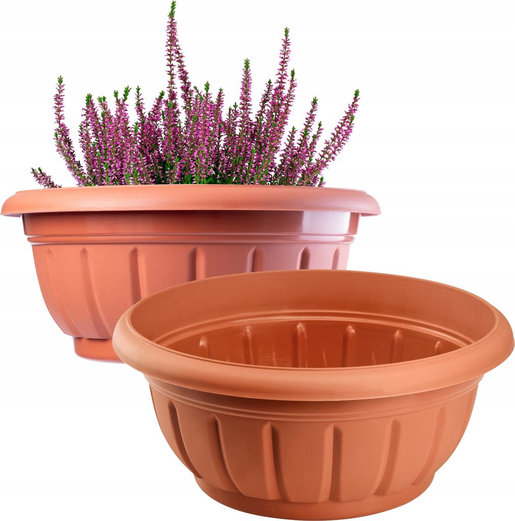 KADAX bacs à fleurs ronds "Budrio", pot en plastique, bacs Image du produit 
