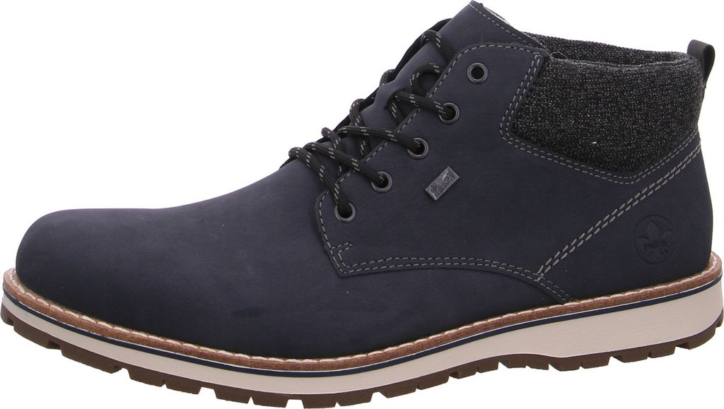 Rieker Herren Stiefelette Schnürung Warmfutter 38419, Größe:43 EU, Farbe:Blau