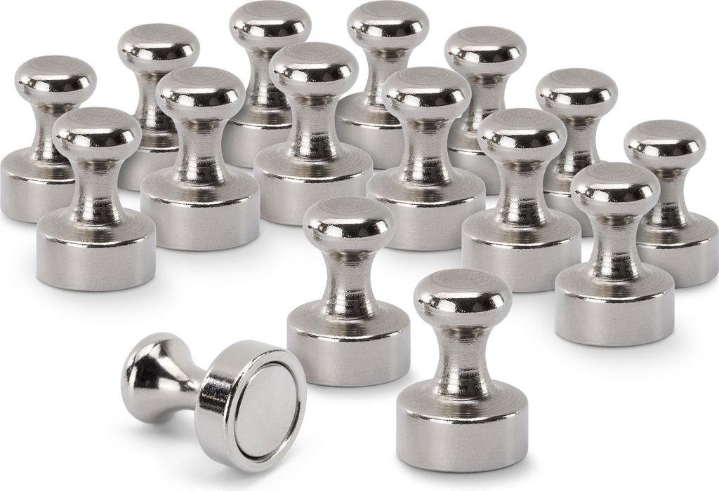Neodym Magnetpins, 12 x 16 mm, 16 Stück Produktbild 
