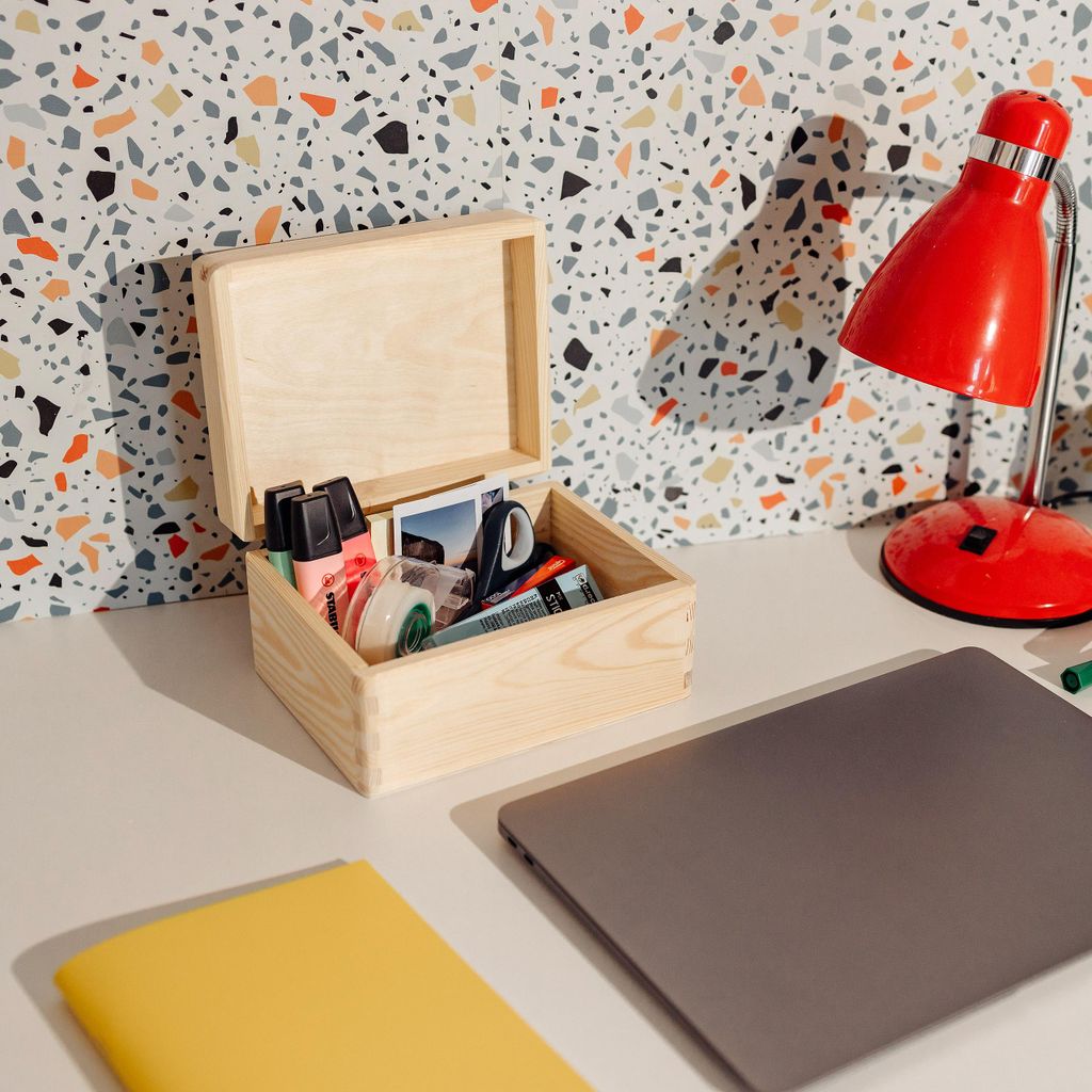 Creative Deco Grande Scatola in Legno con Coperchio Immagine del prodotto 