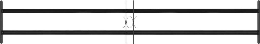 vidaXL Fenstergitter Schwarz 176 x 30 cm Pulverbeschichteter Stahl