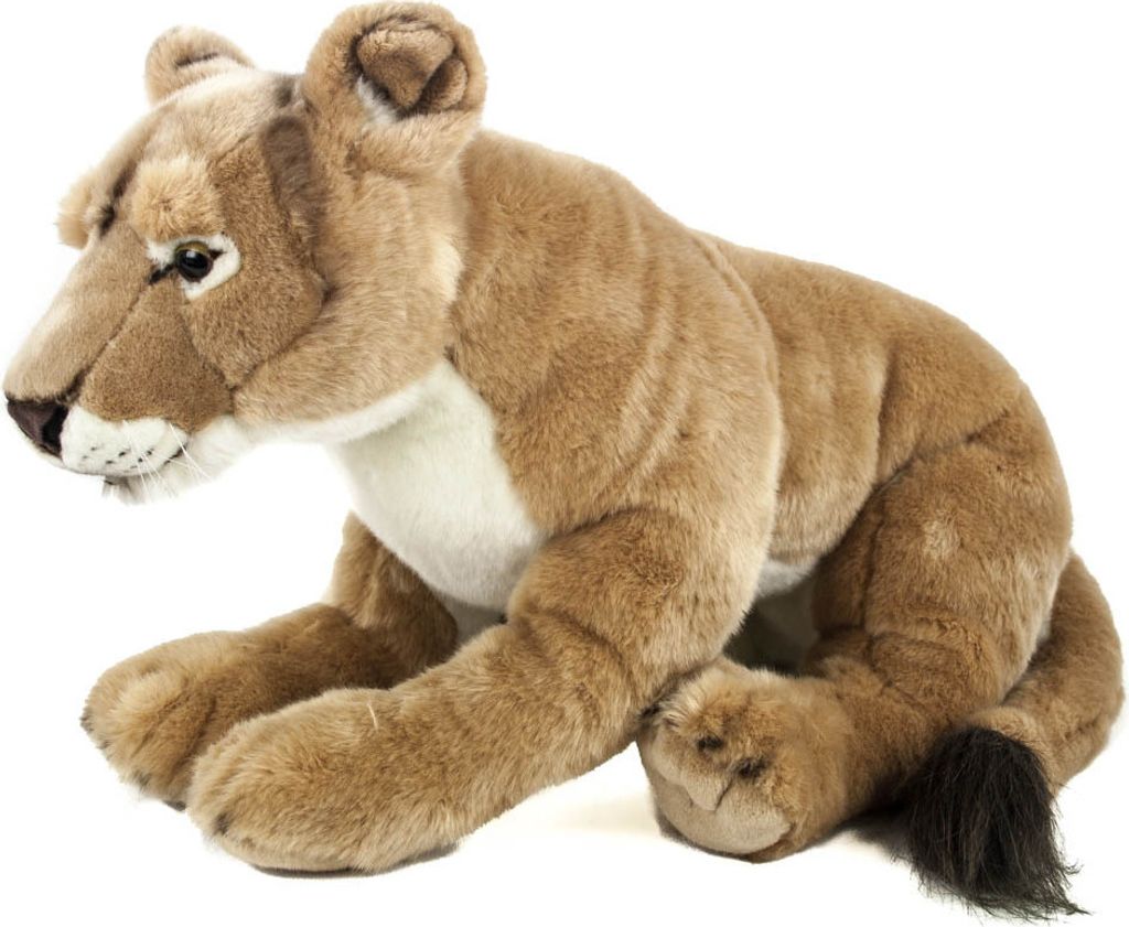 Löwin liegend 66 cm Kuscheltier liegend hellbraun Produktbild 