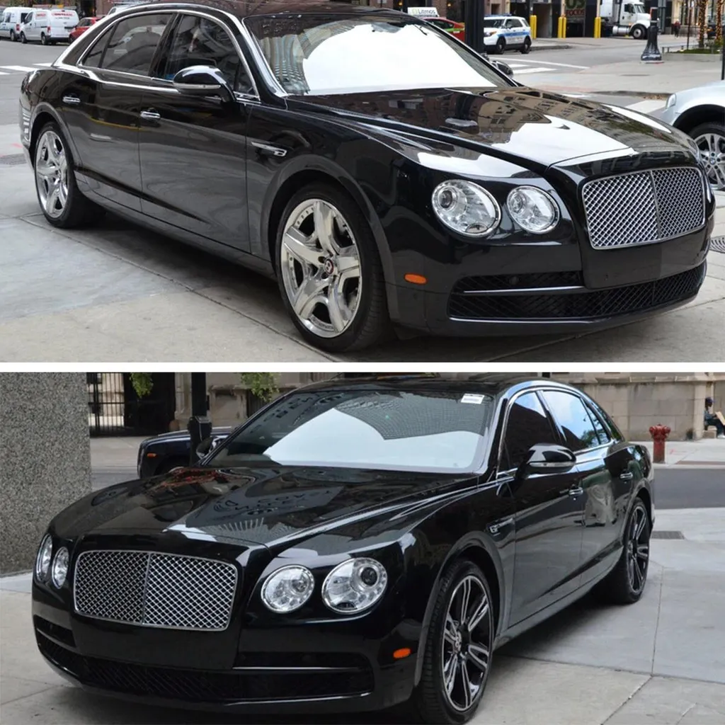 Cache Phare Bentley Flying Spur 2014-2019 Montage Facile Chrome - 3