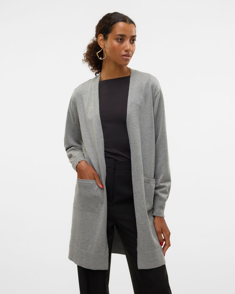 VERO MODA Damen Cardigan lange Strickjacke loose fit Größe: Produktbild 